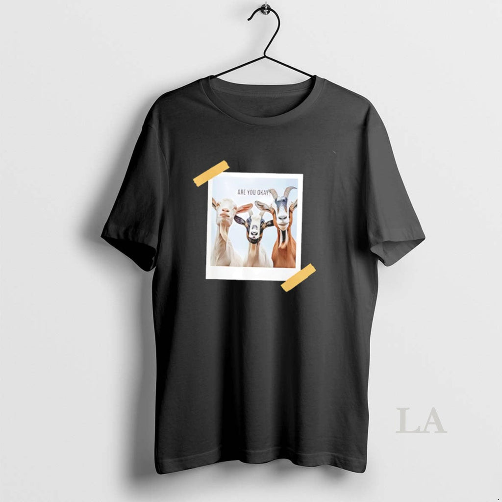 Original Goats Selfies Are You Okay - Adult & Kids T-Shirts, Sweatshirts & Hoodies apparel design preview 1