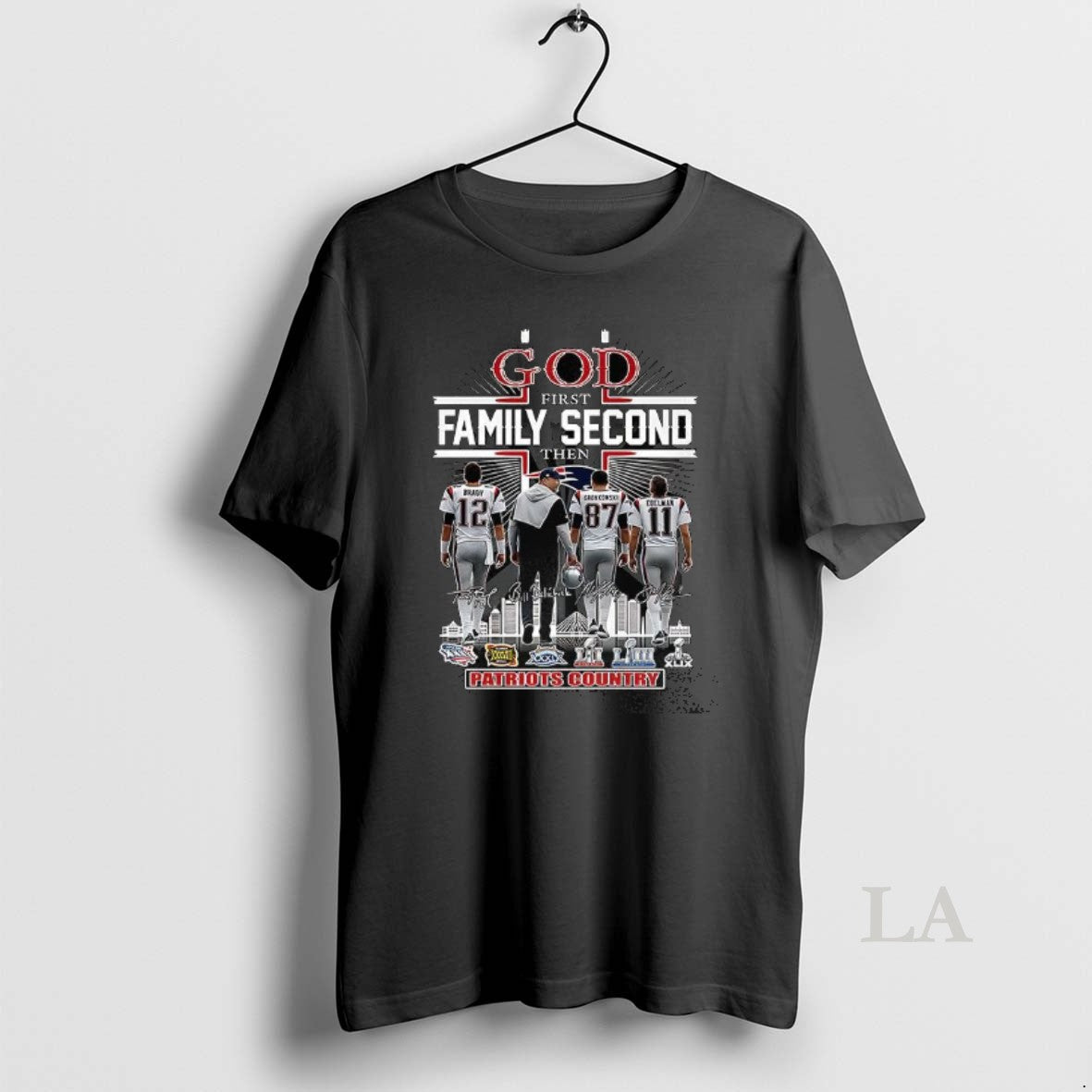 Original God First Family Second Then Patriots - Adult & Kids T-Shirts, Sweatshirts & Hoodies apparel design preview 1