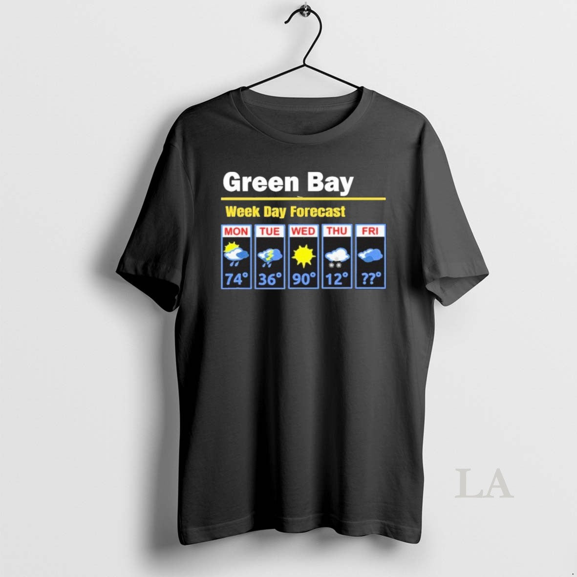 Original Green Bay Erratic 5 Day Weather Forecast - Adult & Kids T-Shirts, Sweatshirts & Hoodies apparel design preview 1