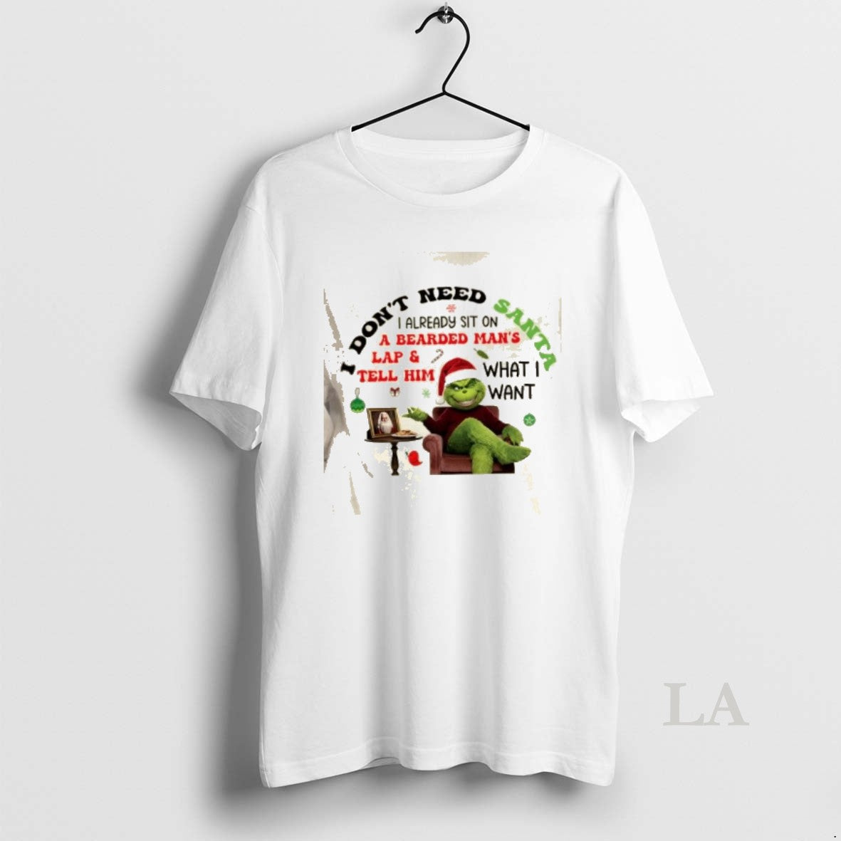 Original Grinch I Already Sit On Dont Need A Bearded - Adult & Kids T-Shirts, Sweatshirts & Hoodies apparel design preview 1