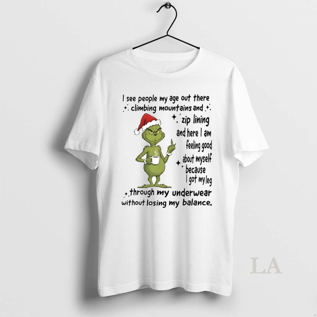 Original Grinch I See People My Age Out There - Adult & Kids T-Shirts, Sweatshirts & Hoodies apparel design preview 1