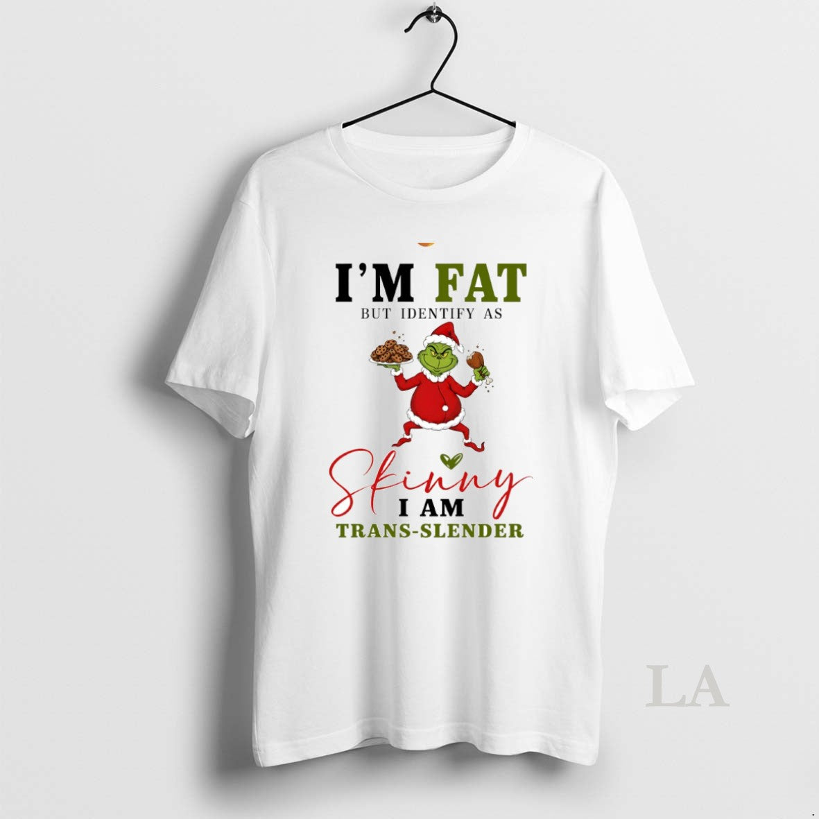 Original Grinch Im Fat But Identify As Skinny I Am - Adult & Kids T-Shirts, Sweatshirts & Hoodies apparel design preview 1