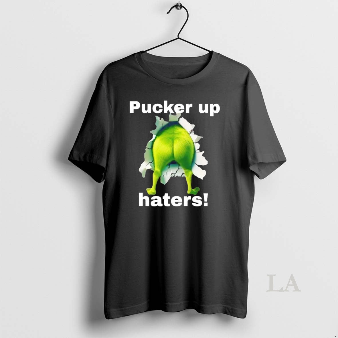 Original Grinch Ass Pucker Up Haters - Adult & Kids T-Shirts, Sweatshirts & Hoodies apparel design preview 1