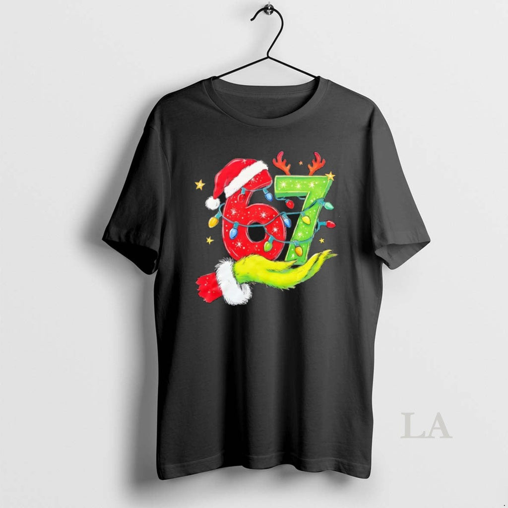 Original Grinch Hand 67 Christmas Lights - Adult & Kids T-Shirts, Sweatshirts & Hoodies apparel design preview 1
