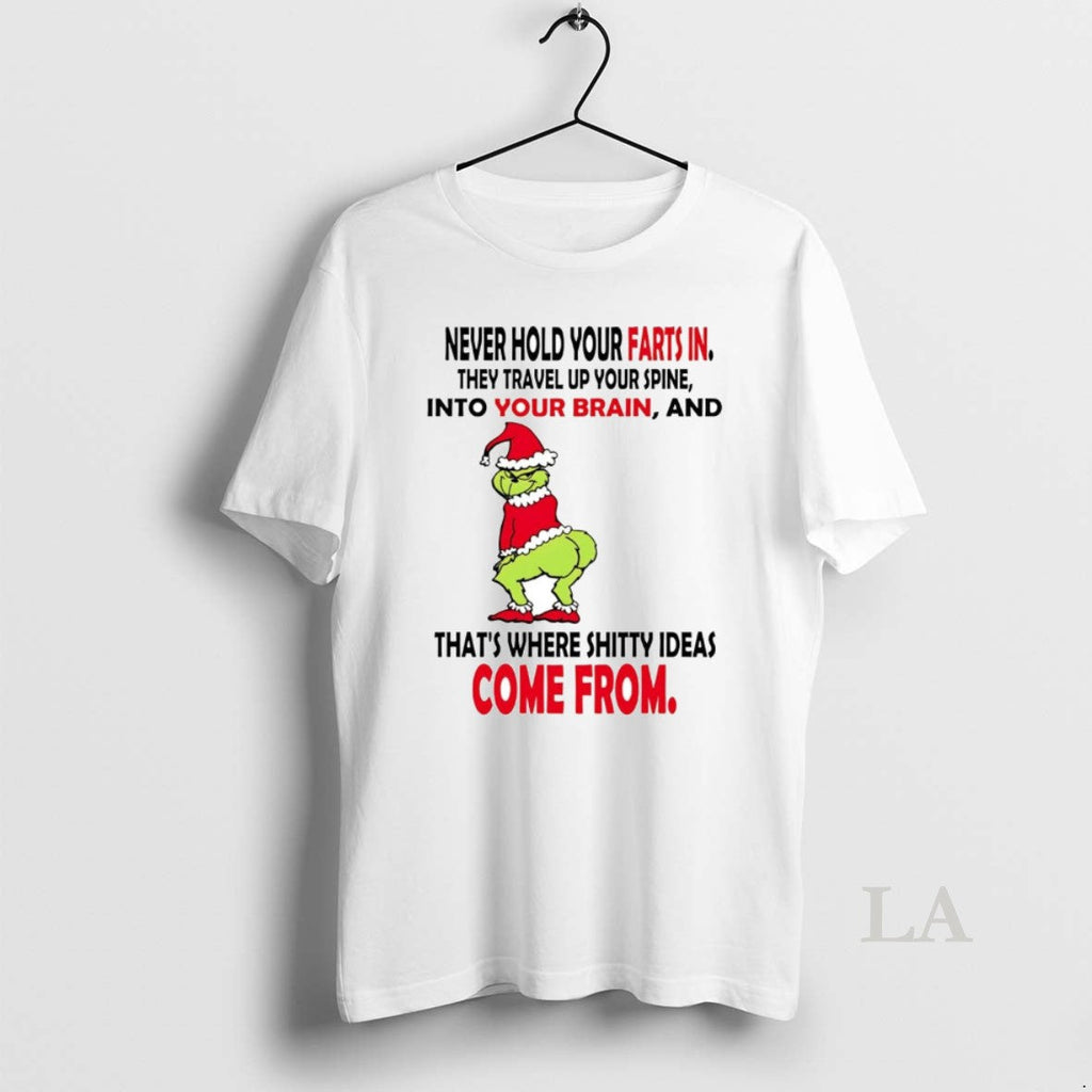 Original Grinch Never Hold Your Farts In - Adult & Kids T-Shirts, Sweatshirts & Hoodies apparel design preview 1