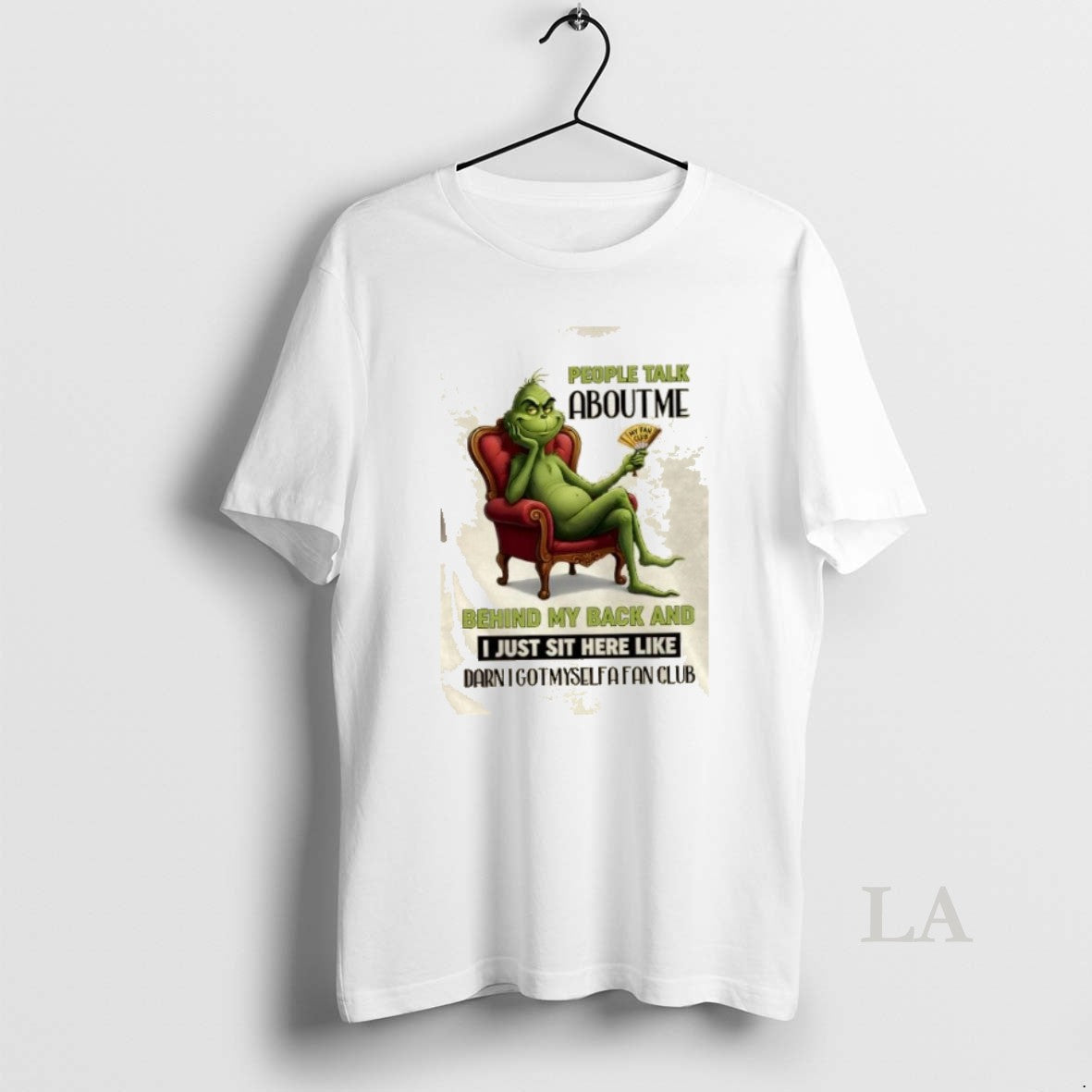 Original Grinch People Talk About Me Behind My Back - Adult & Kids T-Shirts, Sweatshirts & Hoodies apparel design preview 1