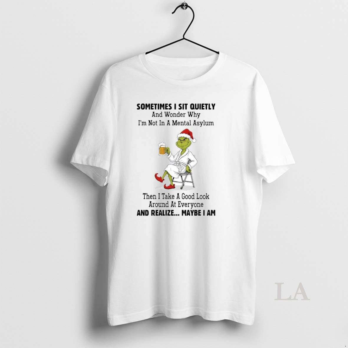 Original Grinch Sometimes I Sit Quietly Wonder Why Im - Adult & Kids T-Shirts, Sweatshirts & Hoodies apparel design preview 1
