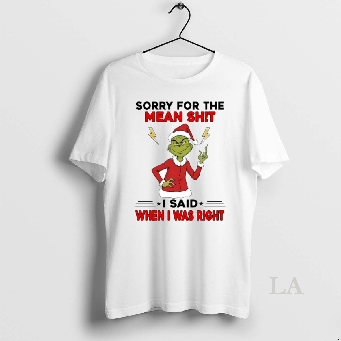 Original Grinch Sorry For The Mean Shit I Said When - Adult & Kids T-Shirts, Sweatshirts & Hoodies apparel design preview 1