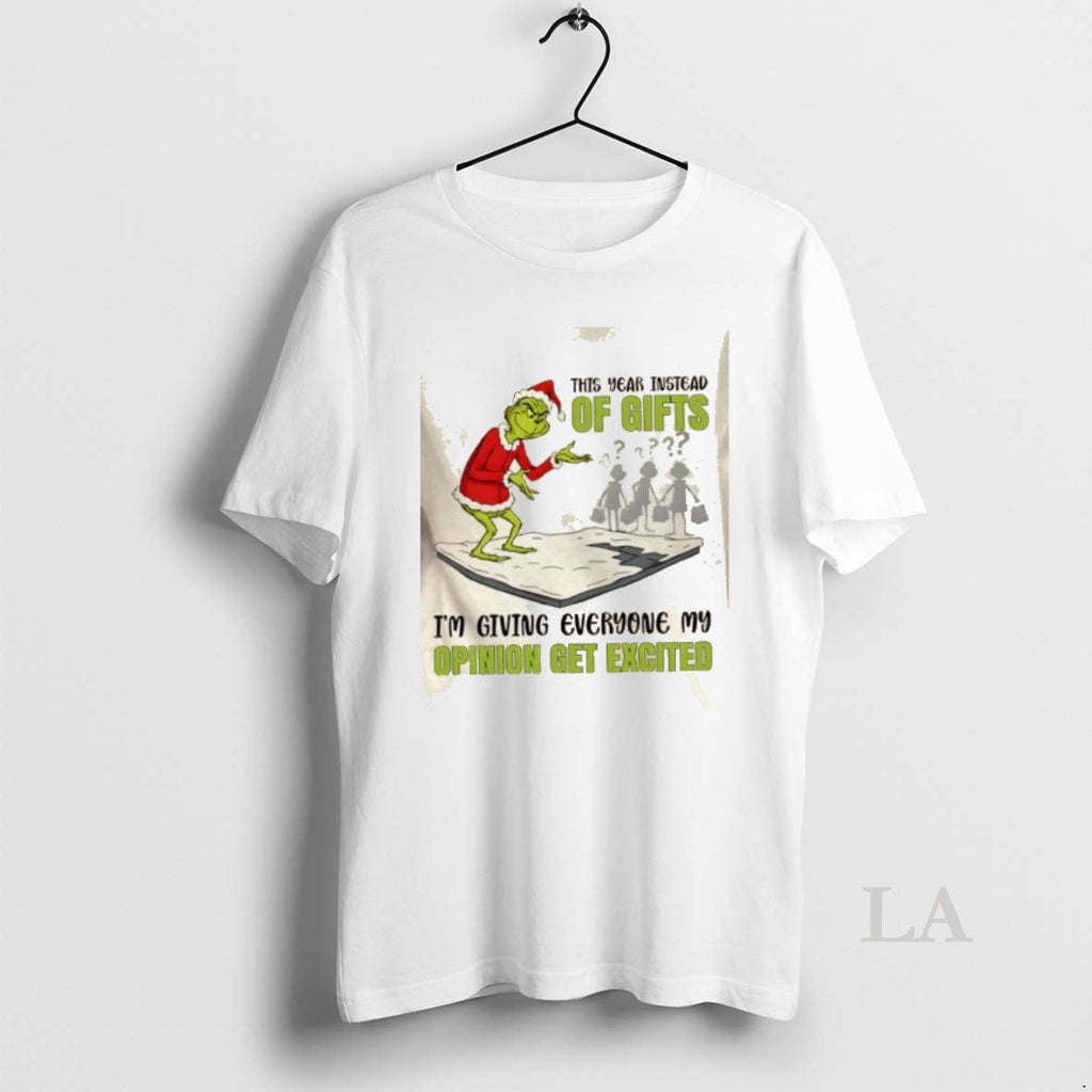 Original Grinch This Year Instead Of Gifts Im Giving - Adult & Kids T-Shirts, Sweatshirts & Hoodies apparel design preview 1