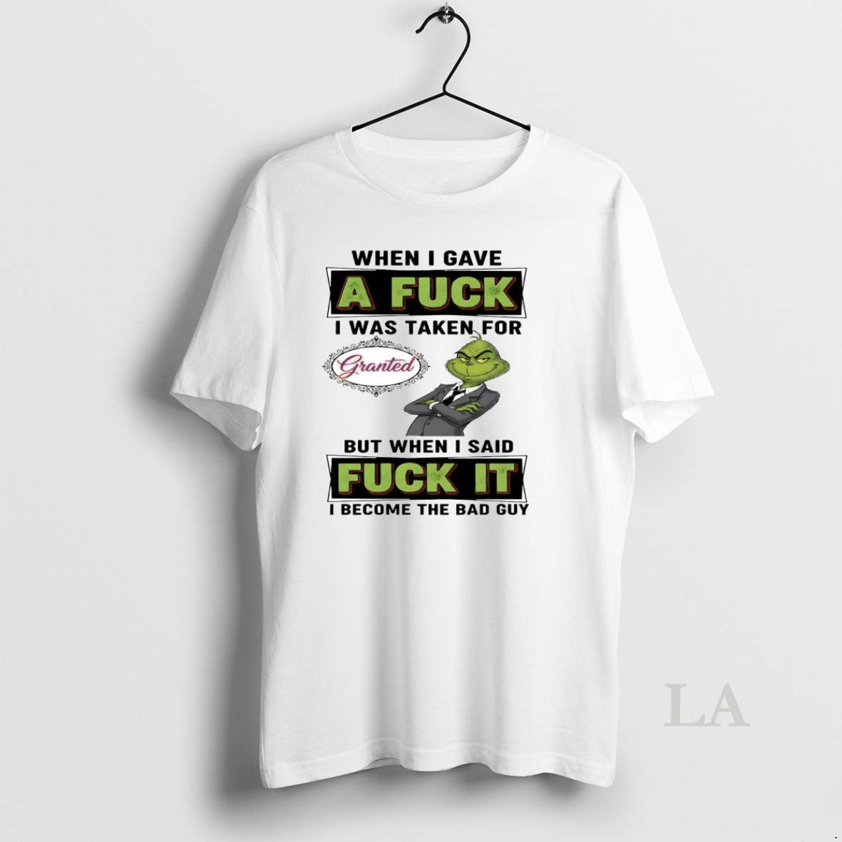Original Grinch When I Gave A Fuck Was Taken For - Adult & Kids T-Shirts, Sweatshirts & Hoodies apparel design preview 1