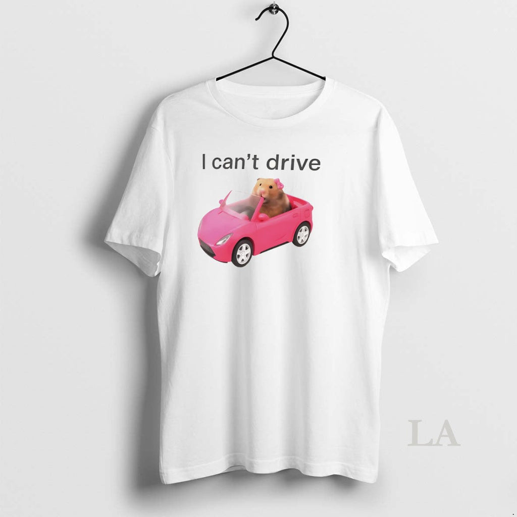 Original Hamster Driving Pink Car I Cant Drive - Adult & Kids T-Shirts, Sweatshirts & Hoodies apparel design preview 1