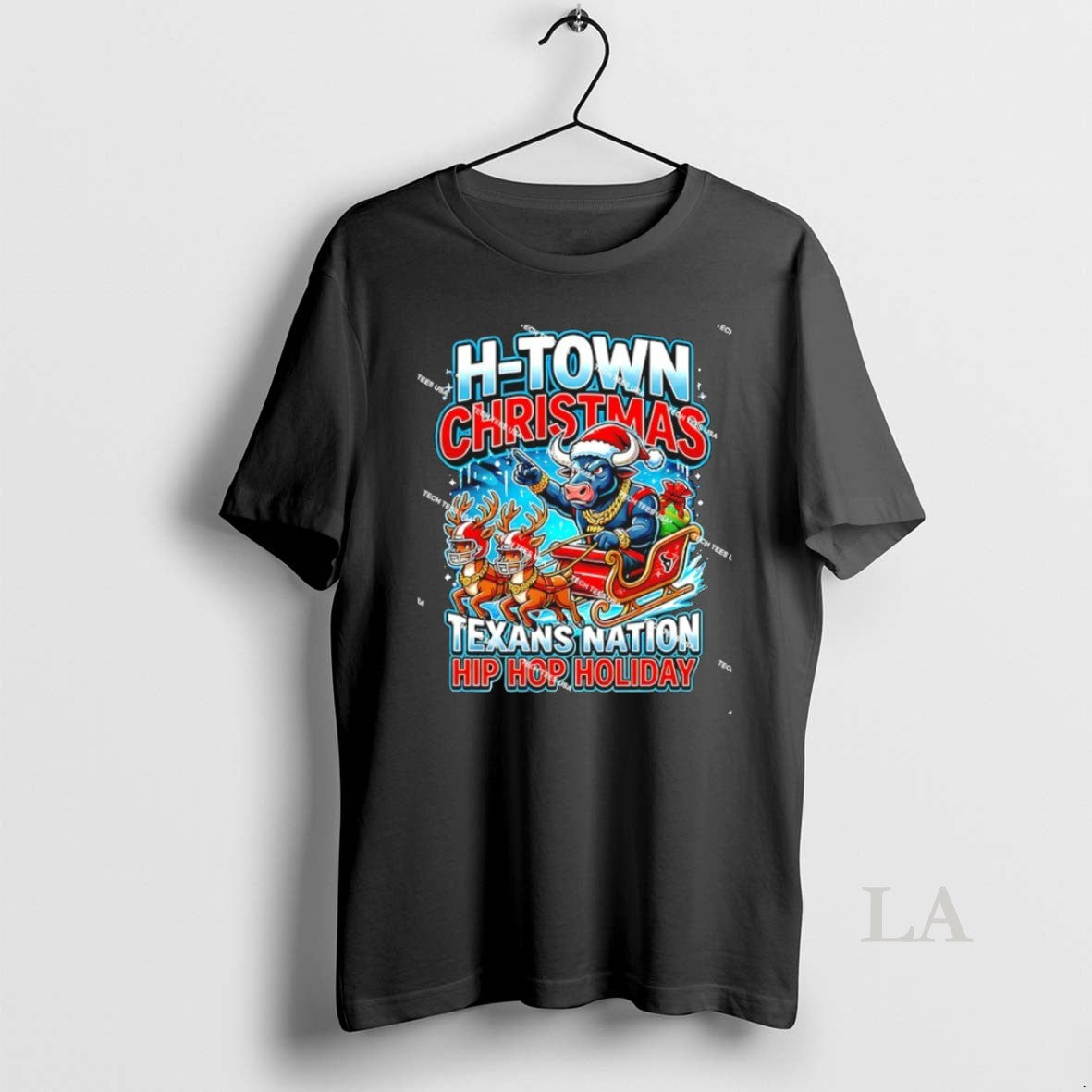 Original Houston Texas Football H Town Christmas - Adult & Kids T-Shirts, Sweatshirts & Hoodies apparel design preview 1