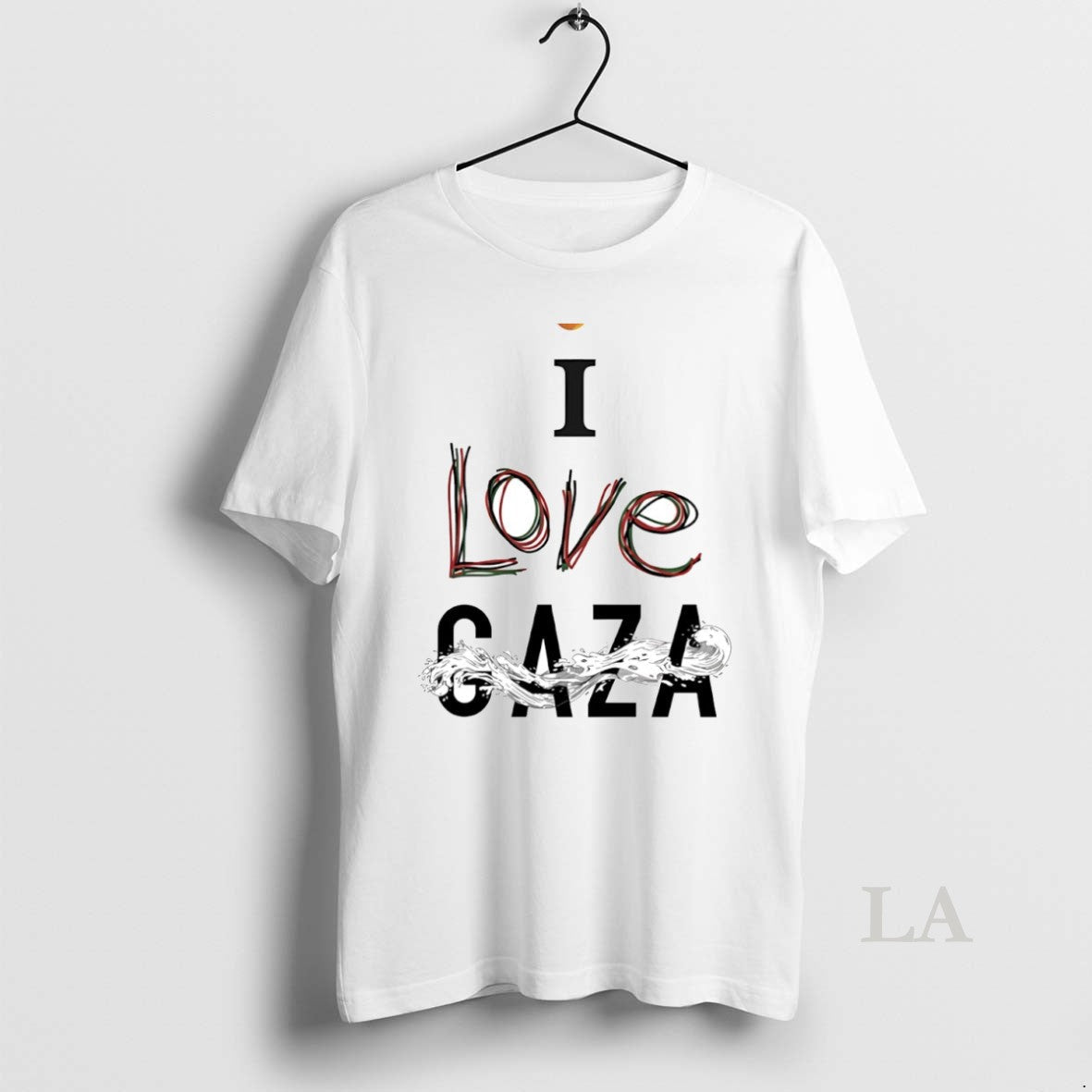 Original I Love Gaza Circle - Adult & Kids T-Shirts, Sweatshirts & Hoodies apparel design preview 1
