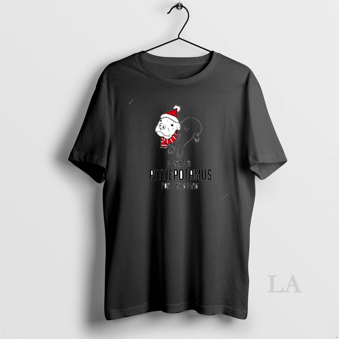Original I Want A Pittiepotamus For Christmas - Adult & Kids T-Shirts, Sweatshirts & Hoodies apparel design preview 1