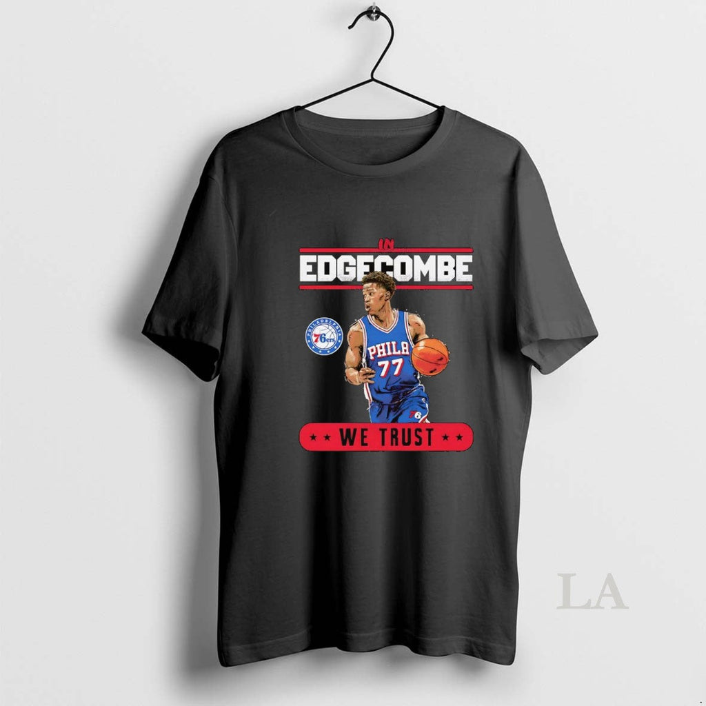 Original In Vj Edgecombe We Trust Philadelphia 76ers - Adult & Kids T-Shirts, Sweatshirts & Hoodies apparel design preview 1