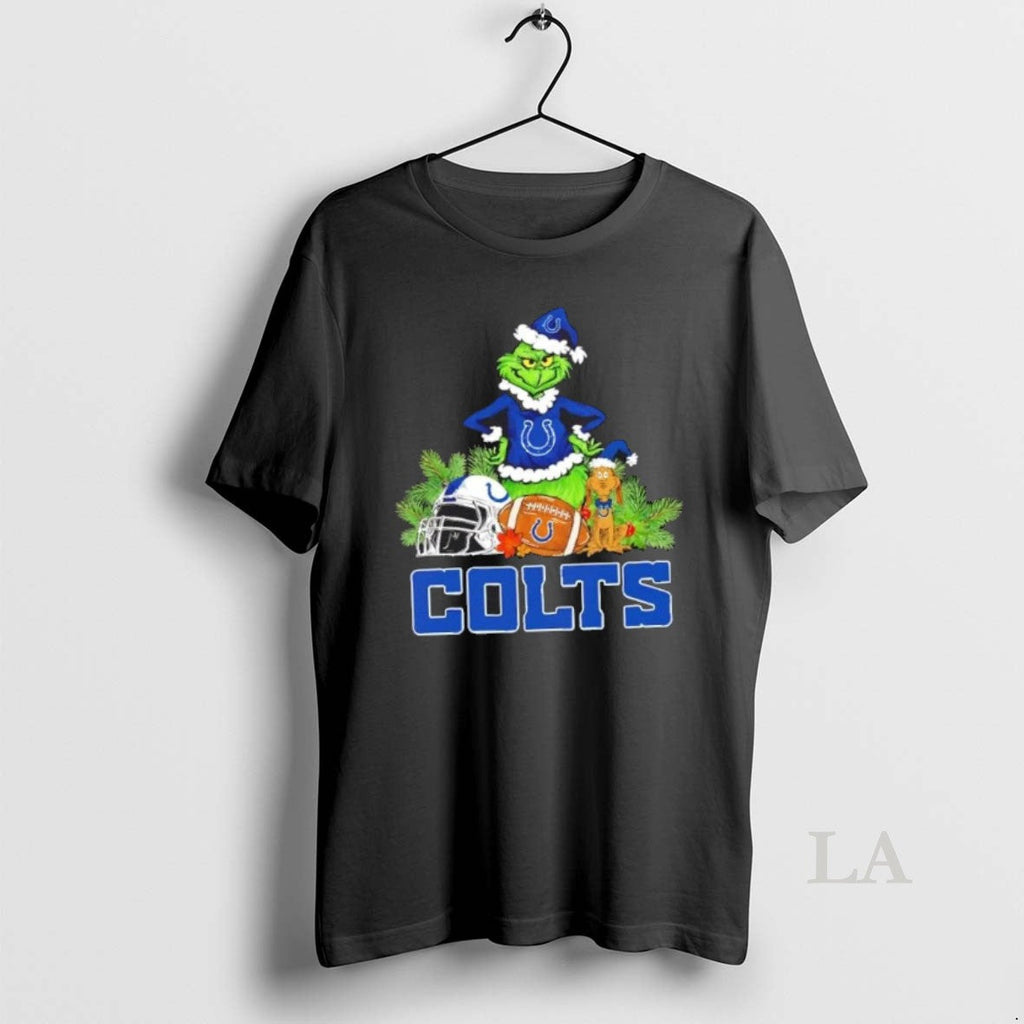 Original Indianapolis Colts Football X Grinch Merry - Adult & Kids T-Shirts, Sweatshirts & Hoodies apparel design preview 1