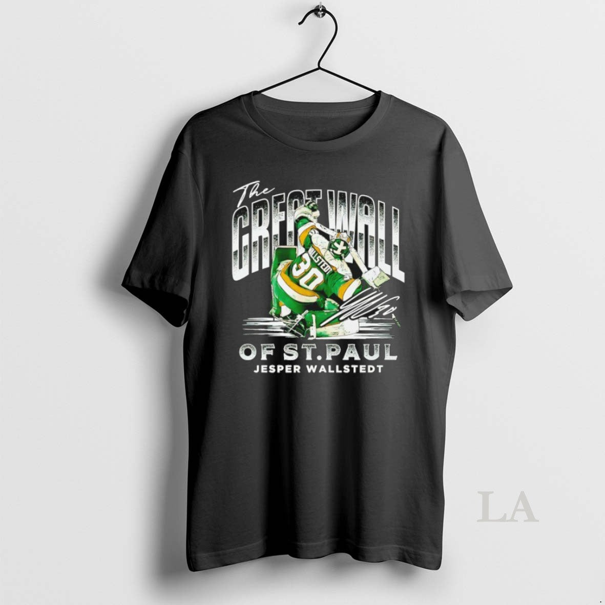 Original Jesper Wallstedt Minnesota Wild The Great - Adult & Kids T-Shirts, Sweatshirts & Hoodies apparel design preview 1