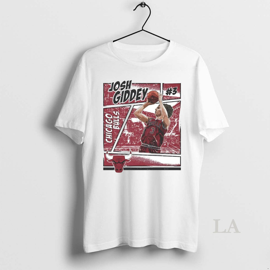 Original Josh Giddey Jump Shot Comic Chicago Bulls - Adult & Kids T-Shirts, Sweatshirts & Hoodies apparel design preview 1
