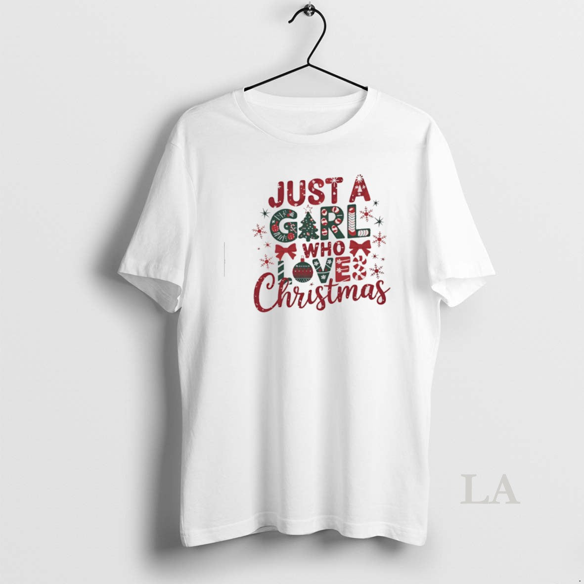 Original Just A Girl Who Love Christmas - Adult & Kids T-Shirts, Sweatshirts & Hoodies apparel design preview 1