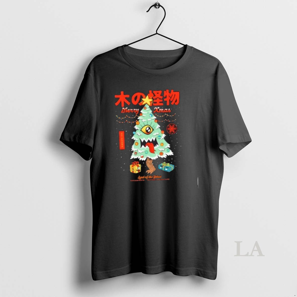 Original Land Of The Yokai Xmas Tree - Adult & Kids T-Shirts, Sweatshirts & Hoodies apparel design preview 1