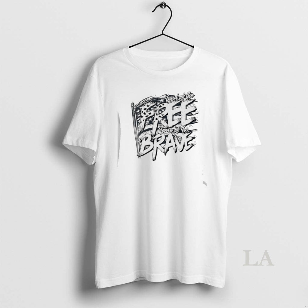 Original Land Of The Free Home Brave American Flag - Adult & Kids T-Shirts, Sweatshirts & Hoodies apparel design preview 1