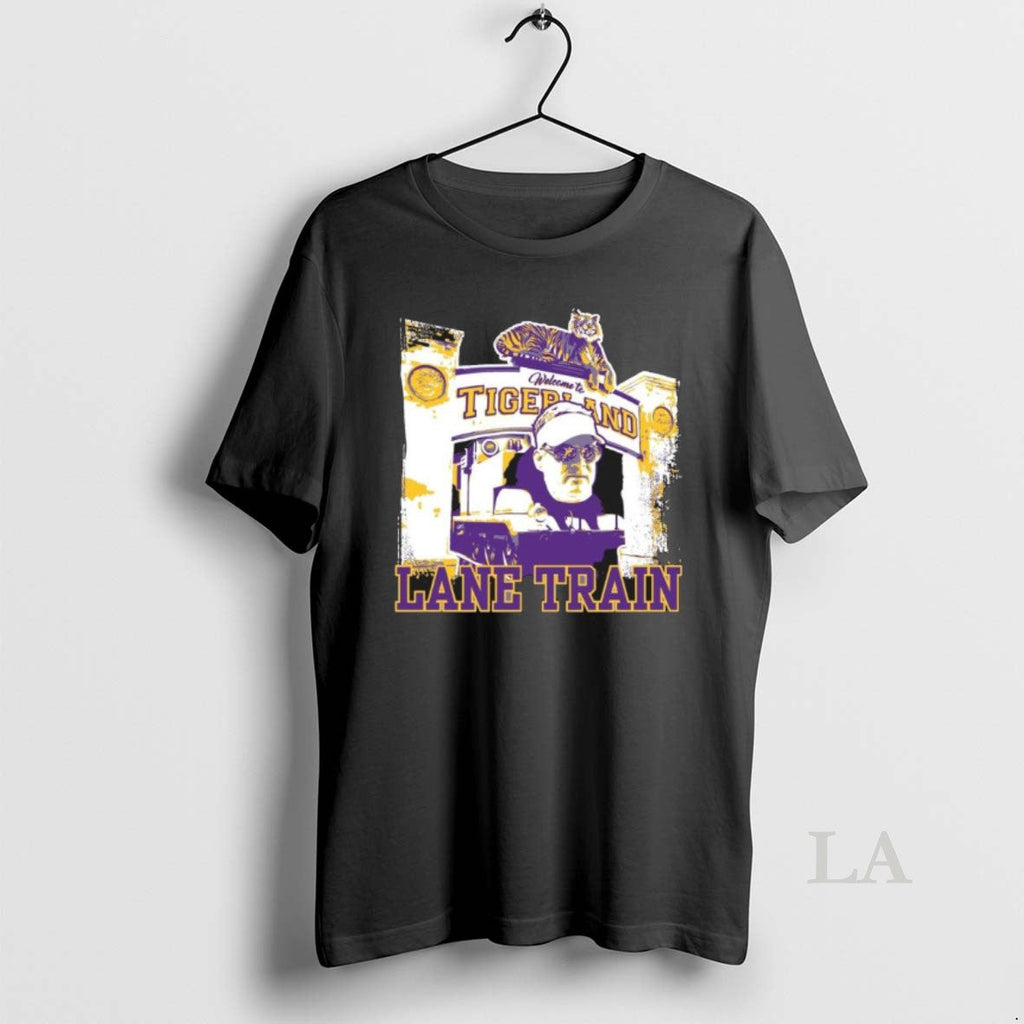 Original Lane Kiffin Welcome To Lsu Train - Adult & Kids T-Shirts, Sweatshirts & Hoodies apparel design preview 1