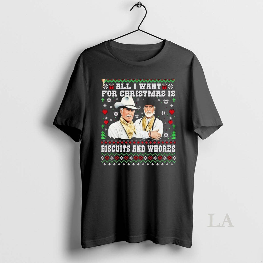 Original Lonesome Dove All I Want For Christmas Is - Adult & Kids T-Shirts, Sweatshirts & Hoodies apparel design preview 1