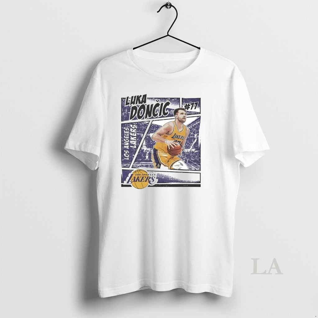 Original Luka Doncic 77 Comic Los Angeles Lakers - Adult & Kids T-Shirts, Sweatshirts & Hoodies apparel design preview 1