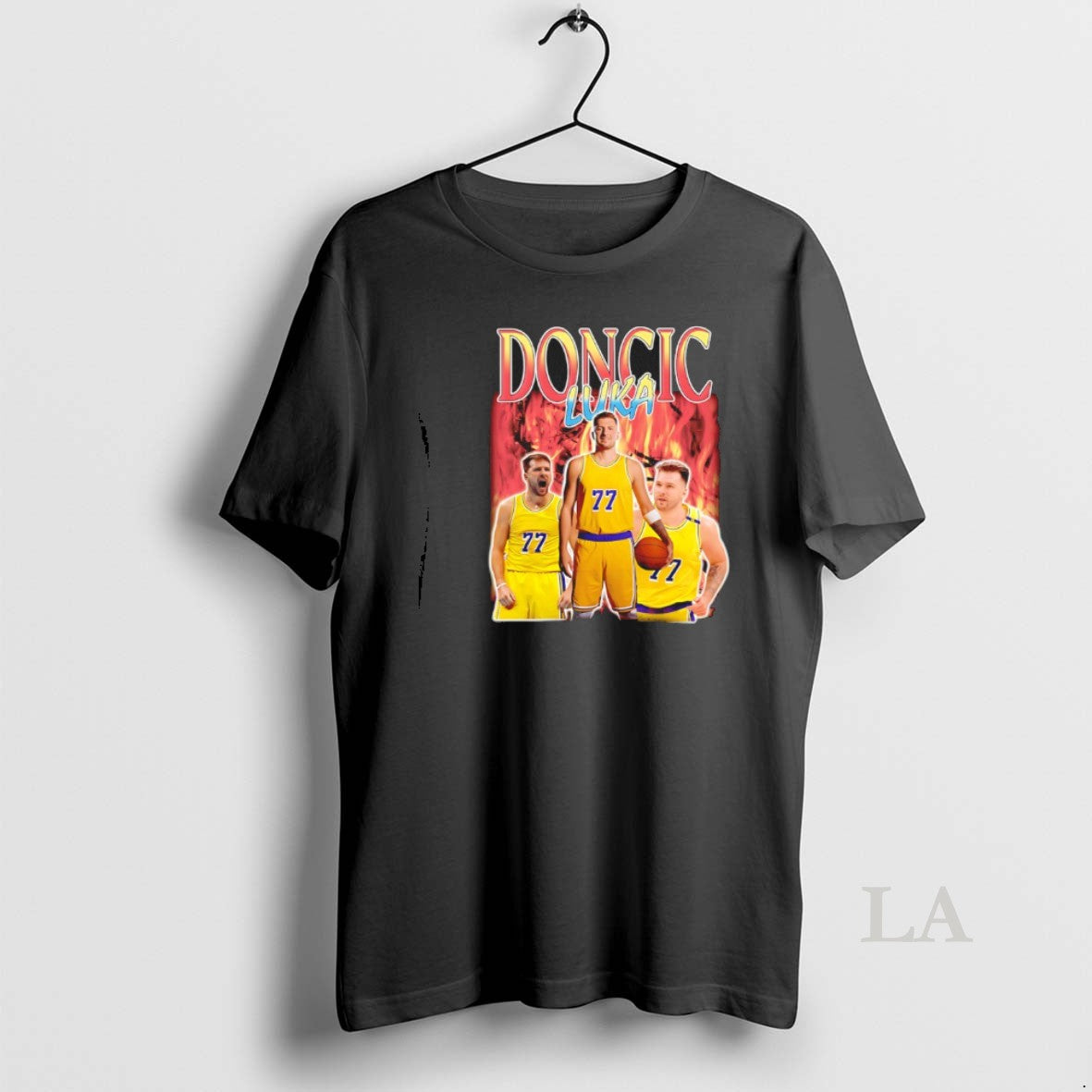 Original Luka Doncic Los Angeles Lakers Fire Vintage - Adult & Kids T-Shirts, Sweatshirts & Hoodies apparel design preview 1