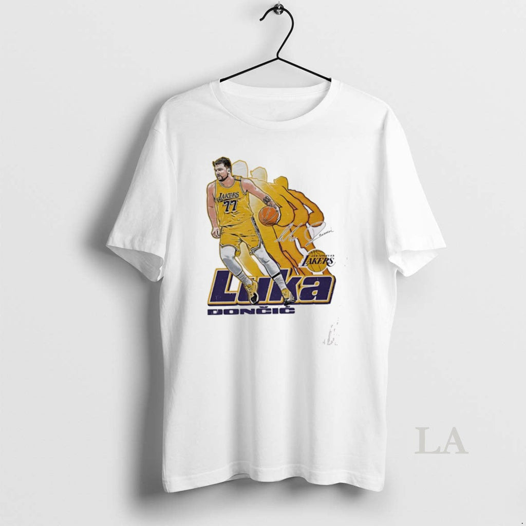 Original Luka Doncic Los Angeles Lakers Signature 77 - Adult & Kids T-Shirts, Sweatshirts & Hoodies apparel design preview 1
