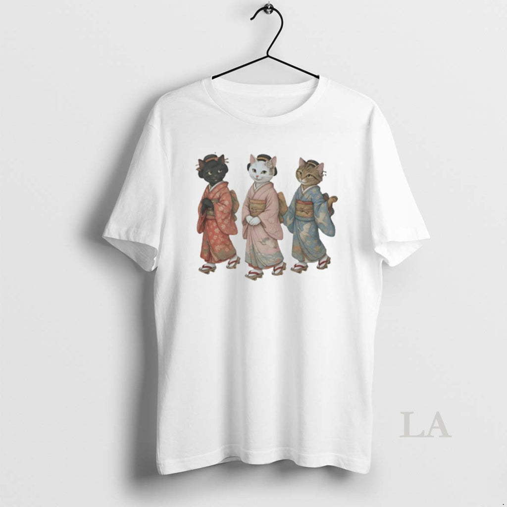 Original Maiko Cats In Kimono Meme - Adult & Kids T-Shirts, Sweatshirts & Hoodies apparel design preview 1