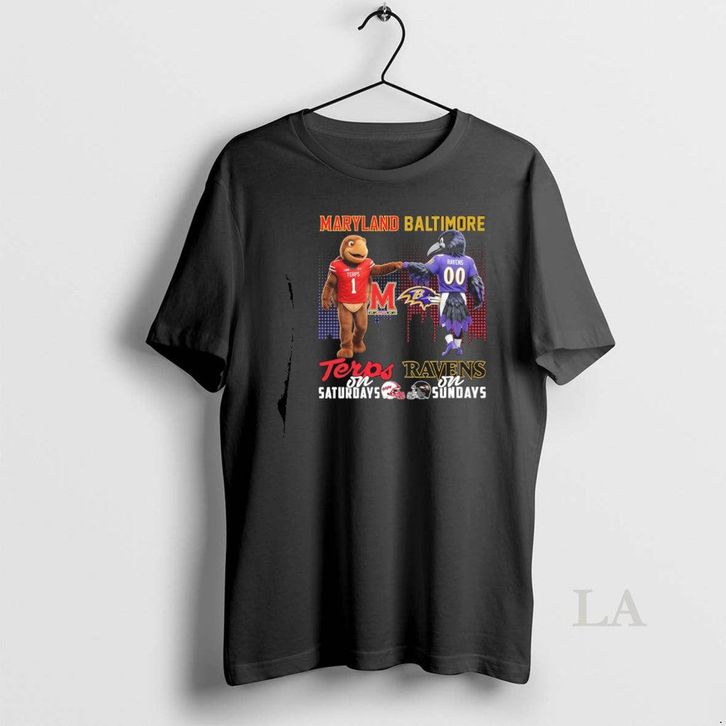 Original Maryland Terrapins On Saturday And Baltimore - Adult & Kids T-Shirts, Sweatshirts & Hoodies apparel design preview 1