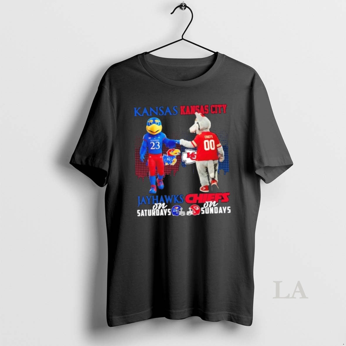 Original Mascots Kansas Jayhawks On Saturdays X City - Adult & Kids T-Shirts, Sweatshirts & Hoodies apparel design preview 1
