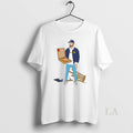 Original Michigan Wolverines Football Holding Pizza - Adult & Kids T-Shirts, Sweatshirts & Hoodies apparel design preview 1