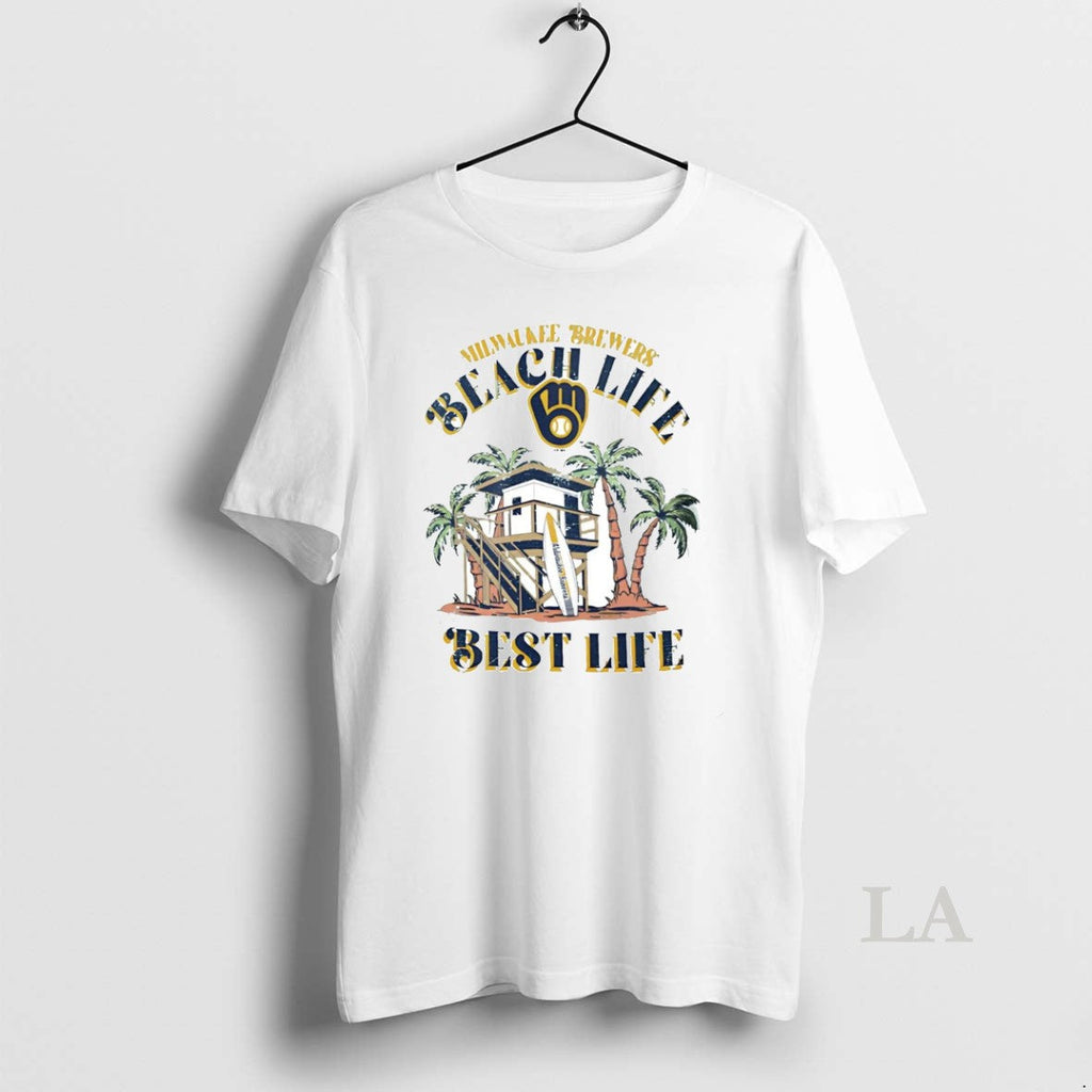 Original Milwaukee Brewers Beach Life Is The Best - Adult & Kids T-Shirts, Sweatshirts & Hoodies apparel design preview 1