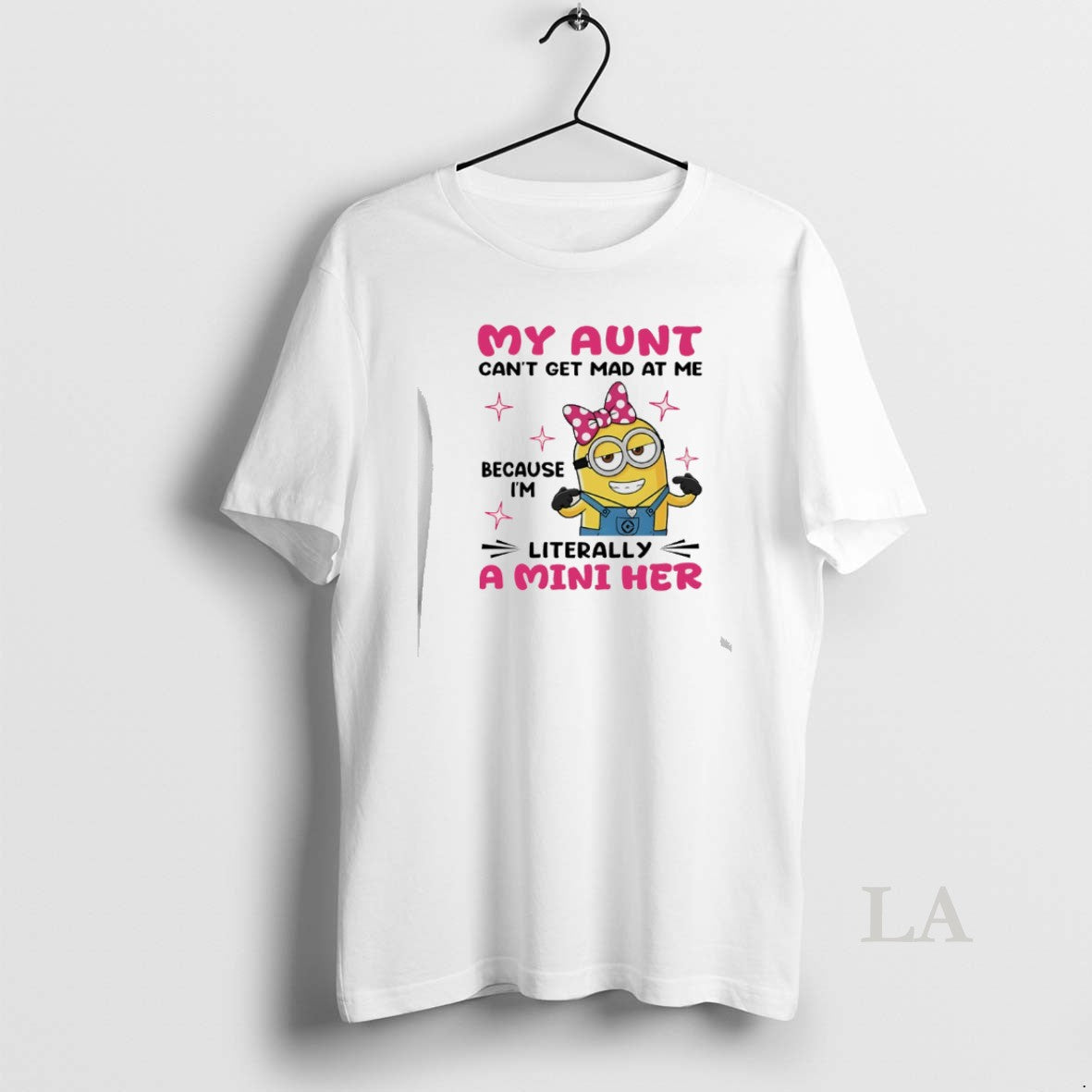 Original Minion My Aunt Cant Get Mad At Me Because Im - Adult & Kids T-Shirts, Sweatshirts & Hoodies apparel design preview 1