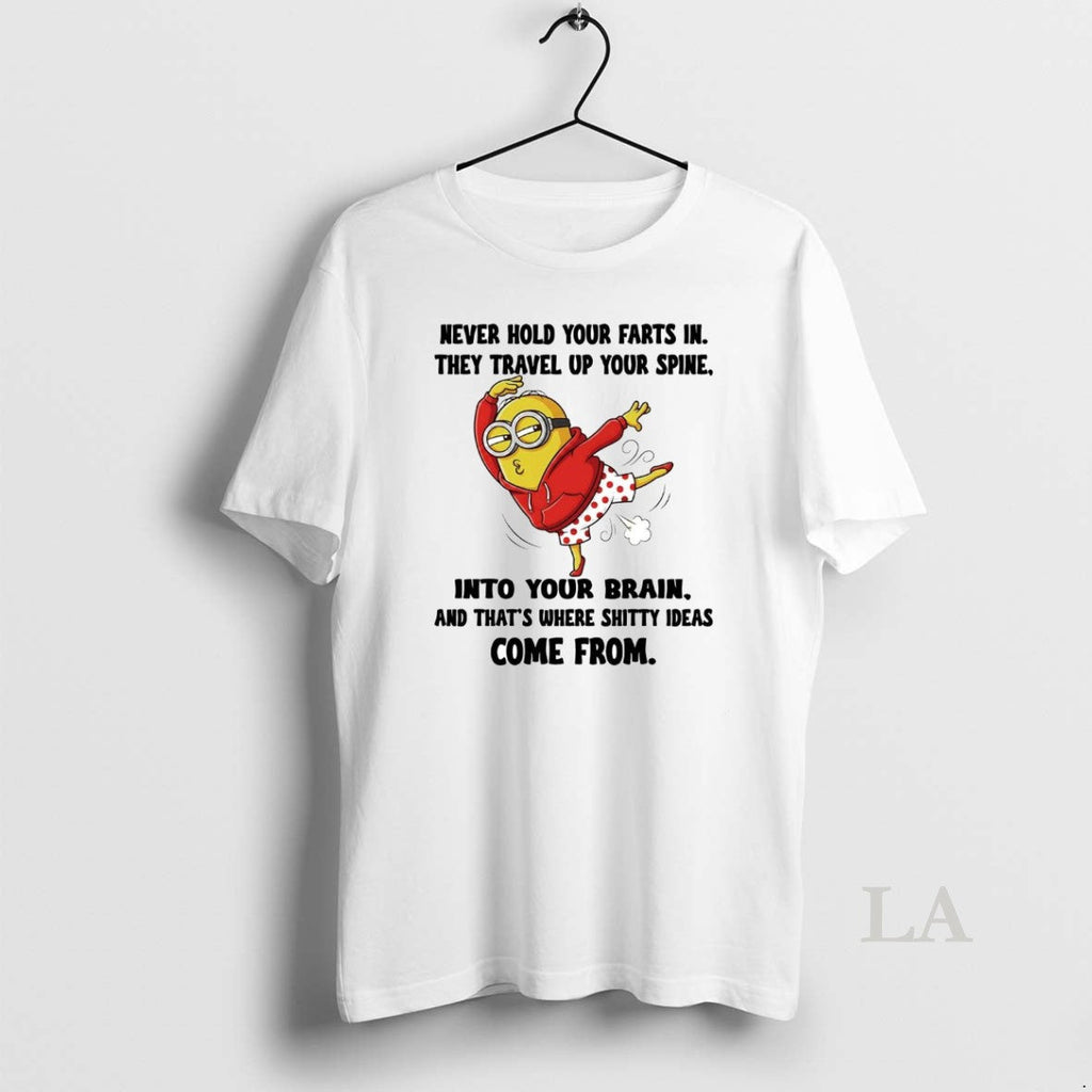 Original Minion Never Hold Your Farts In They Travel - Adult & Kids T-Shirts, Sweatshirts & Hoodies apparel design preview 1