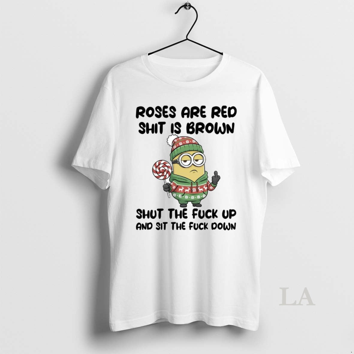 Original Minion Roses Are Red Shit Is Brown Shut The - Adult & Kids T-Shirts, Sweatshirts & Hoodies apparel design preview 1