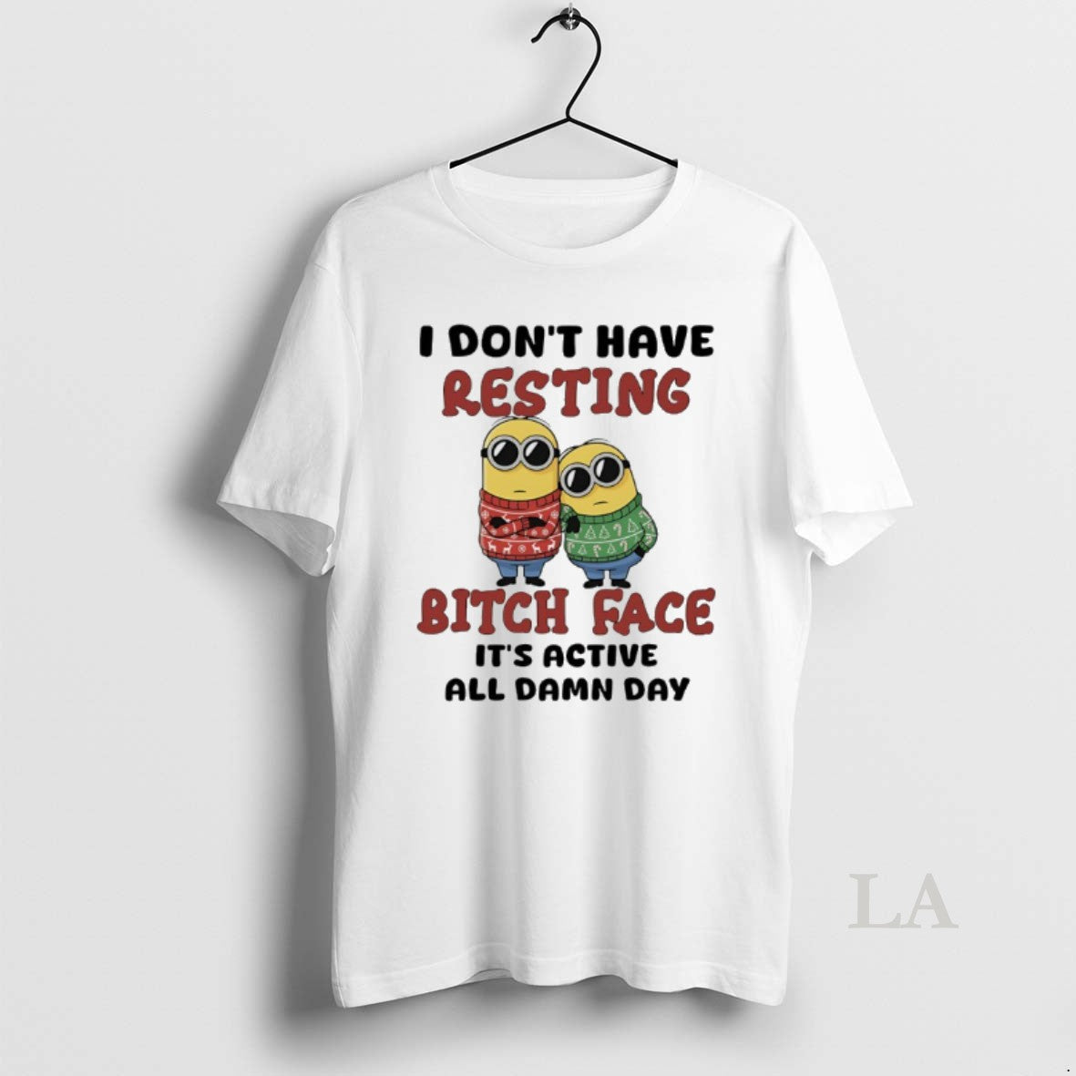 Original Minions Christmas I Dont Have Resting Bitch - Adult & Kids T-Shirts, Sweatshirts & Hoodies apparel design preview 1