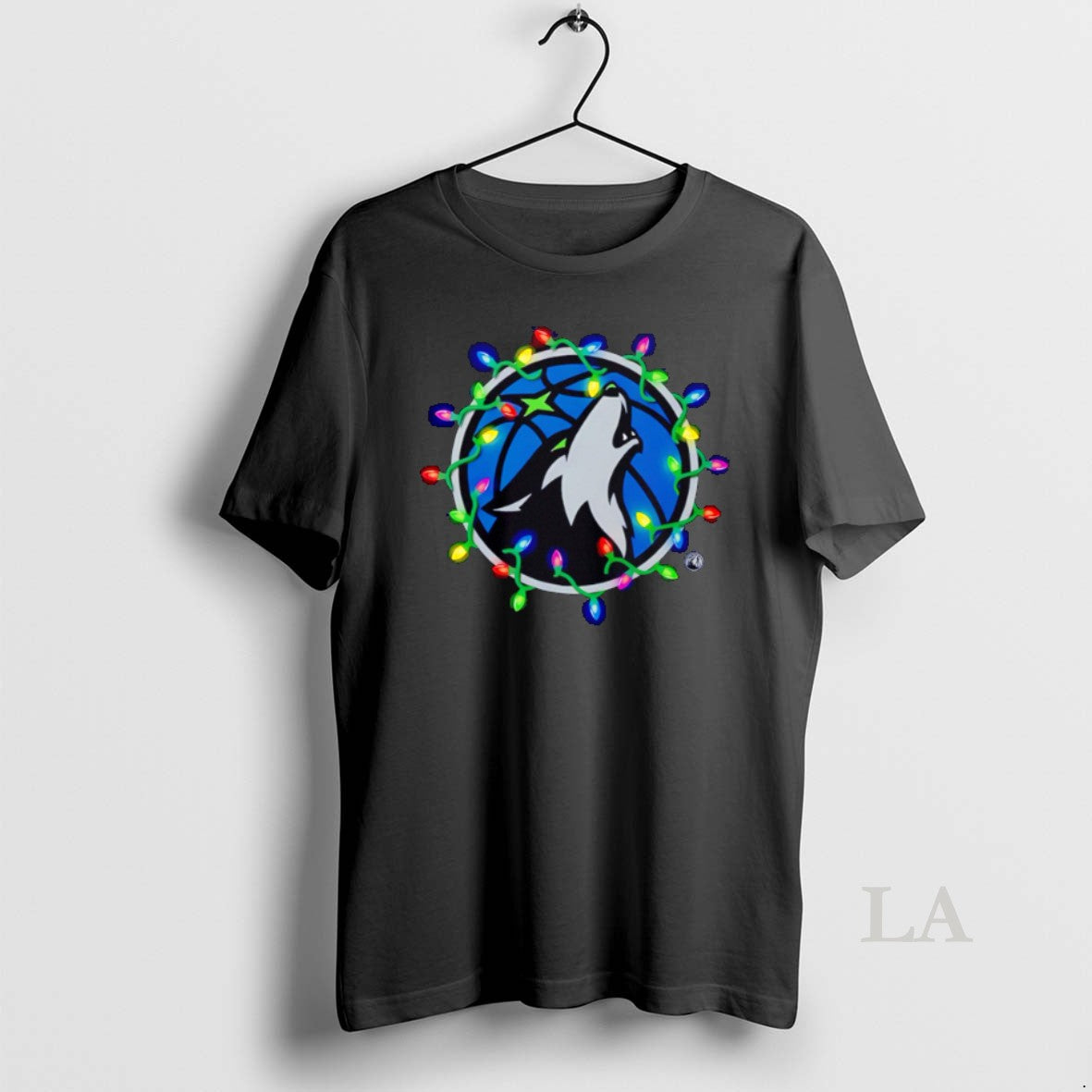 Original Minnesota Timberwolves Logo Lights Merry - Adult & Kids T-Shirts, Sweatshirts & Hoodies apparel design preview 1