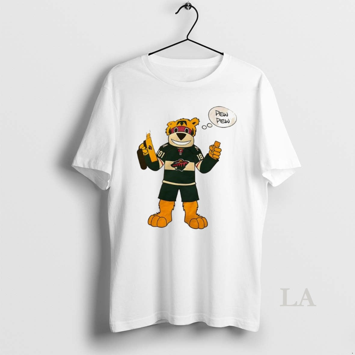 Original Minnesota Wild Mascot Pew - Adult & Kids T-Shirts, Sweatshirts & Hoodies apparel design preview 1