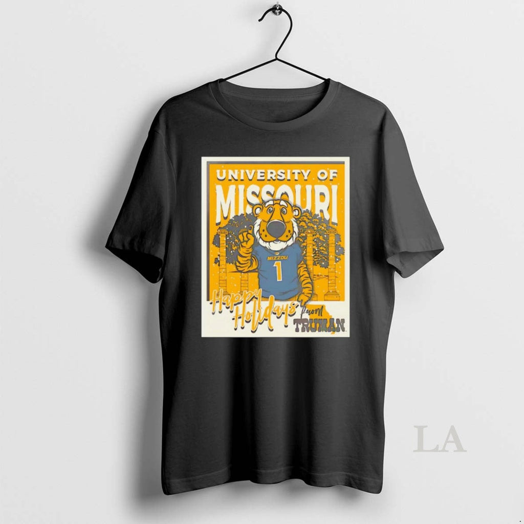 Original Missouri Tigers Happy Holiday From Truman - Adult & Kids T-Shirts, Sweatshirts & Hoodies apparel design preview 1