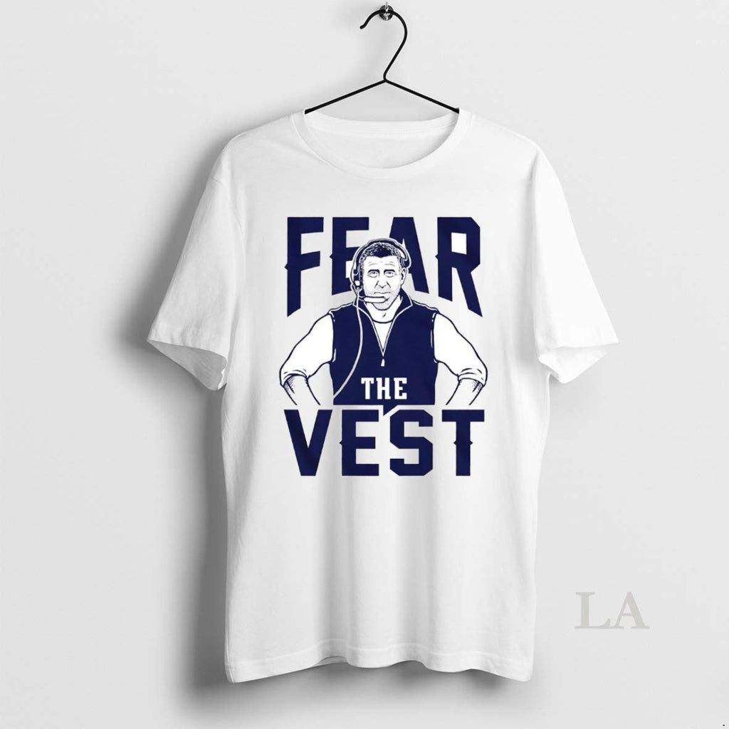 Original Ne Patriots Fear The Vest Mike Vrabel Coach - Adult & Kids T-Shirts, Sweatshirts & Hoodies apparel design preview 1