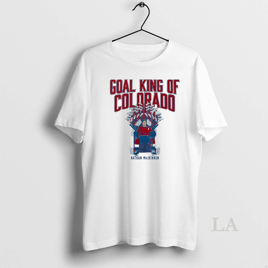 Original Nathan Mackinnon Thrones Goal King Of - Adult & Kids T-Shirts, Sweatshirts & Hoodies apparel design preview 1