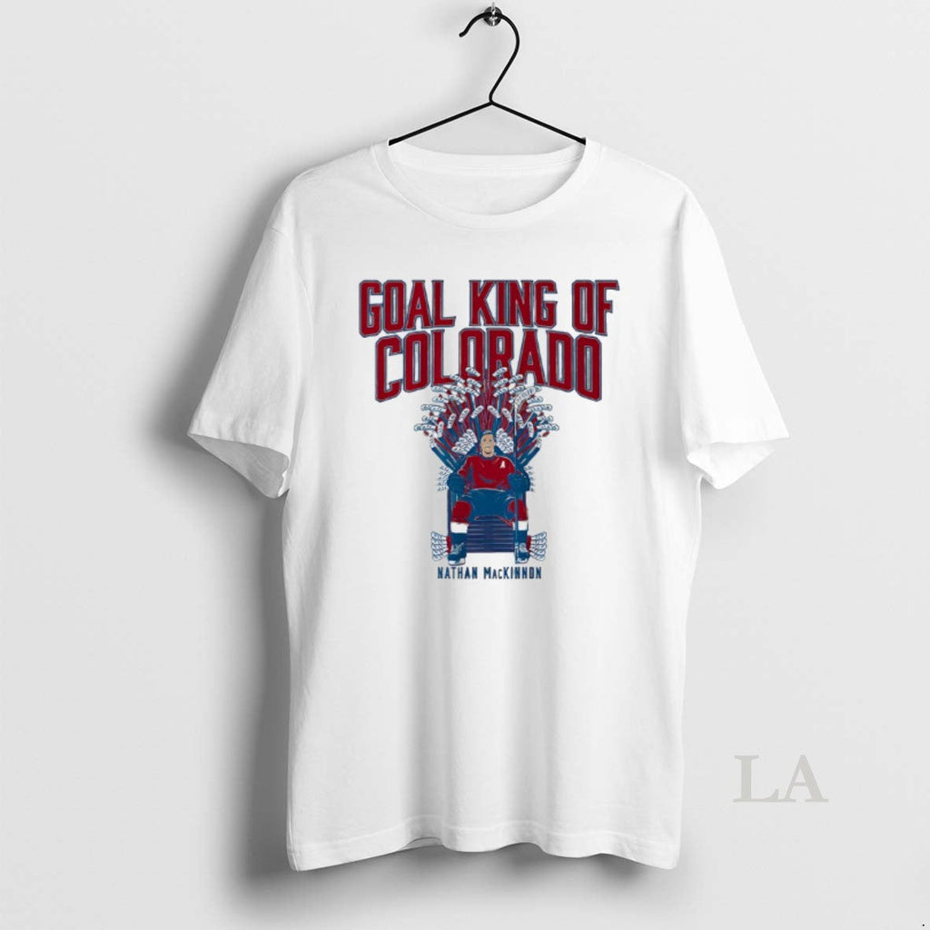 Original Nathan Mackinnon Goal King Of Colorado - Adult & Kids T-Shirts, Sweatshirts & Hoodies apparel design preview 1