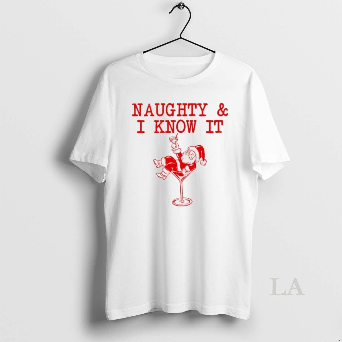Original Naughty And I Know It Christmas Santa - Adult & Kids T-Shirts, Sweatshirts & Hoodies apparel design preview 1