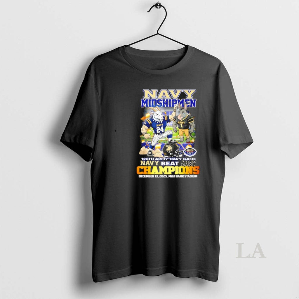 Original Navy Midshipmen 126th Army Game Champions - Adult & Kids T-Shirts, Sweatshirts & Hoodies apparel design preview 1