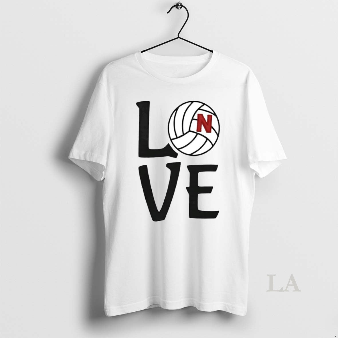 Original Nebraska Huskers Volleyball Love Circle - Adult & Kids T-Shirts, Sweatshirts & Hoodies apparel design preview 1