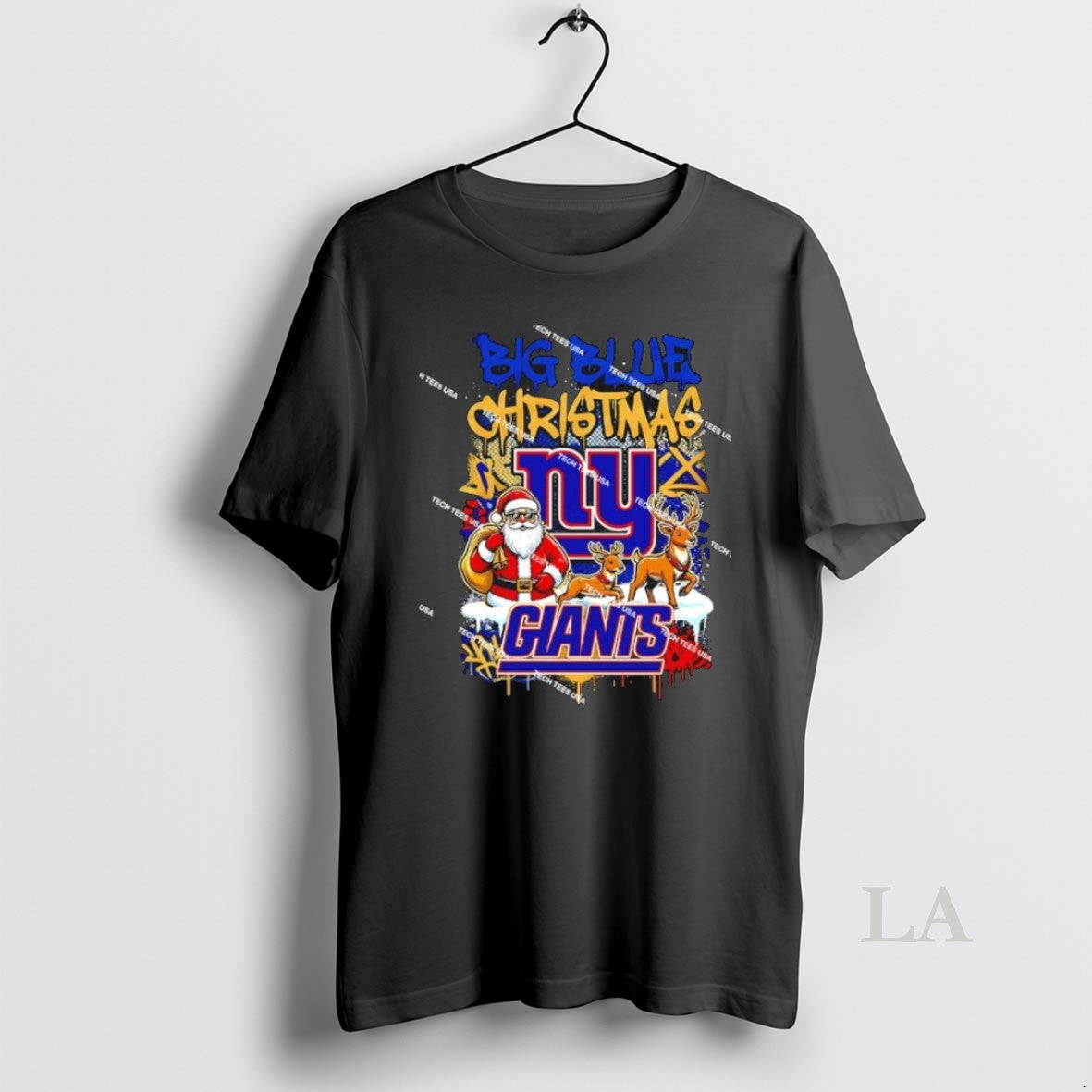 Original New York Giants Football Big Blue Christmas - Adult & Kids T-Shirts, Sweatshirts & Hoodies apparel design preview 1