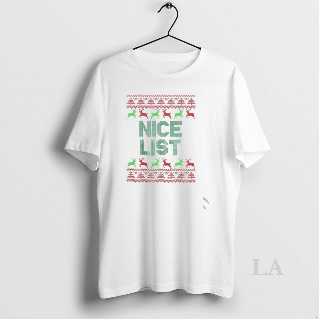 Original Nice List 2025 Ugly Christmas - Adult & Kids T-Shirts, Sweatshirts & Hoodies apparel design preview 1